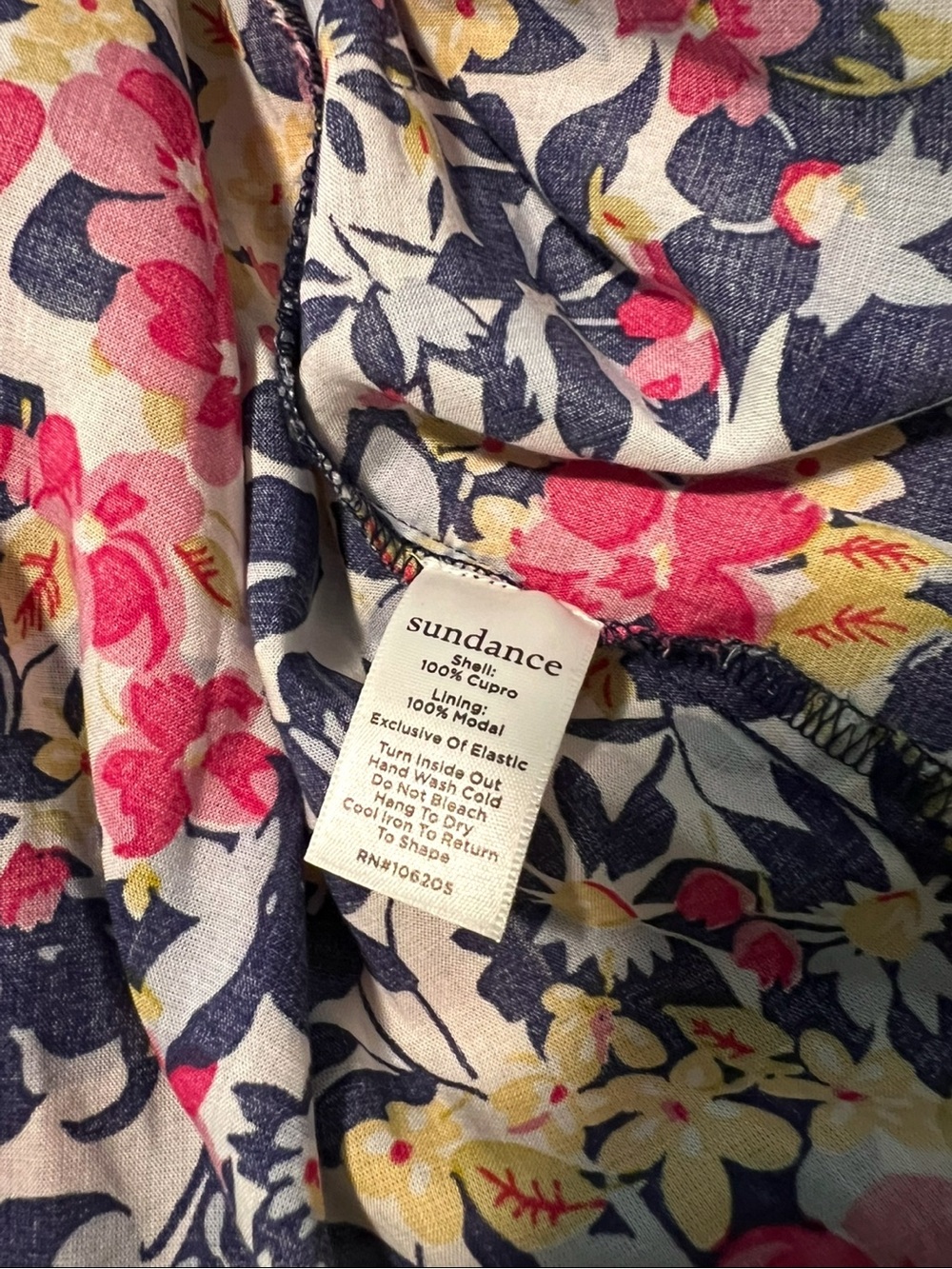 Sundance L Flutter Sleeve Knee Length Button Floral Dress Garden Party Travel - Picture 7 of 12